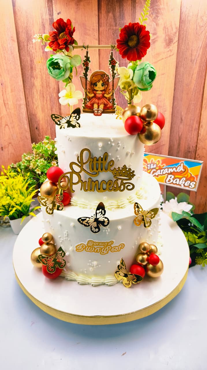 2Tier Girl Baby Cake11