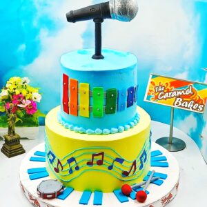 2 Tier Musical theme cake2