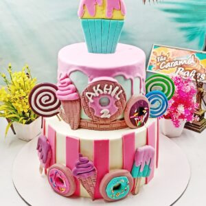 2Tier Ice Cream Theme Cake4