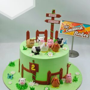 Farm Animal Theme cake5