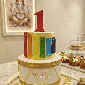 2 Tier Musical theme cake1