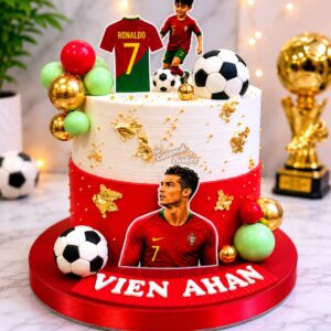 Foodball theme cake6