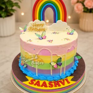 Cloudy Rainbow cake14