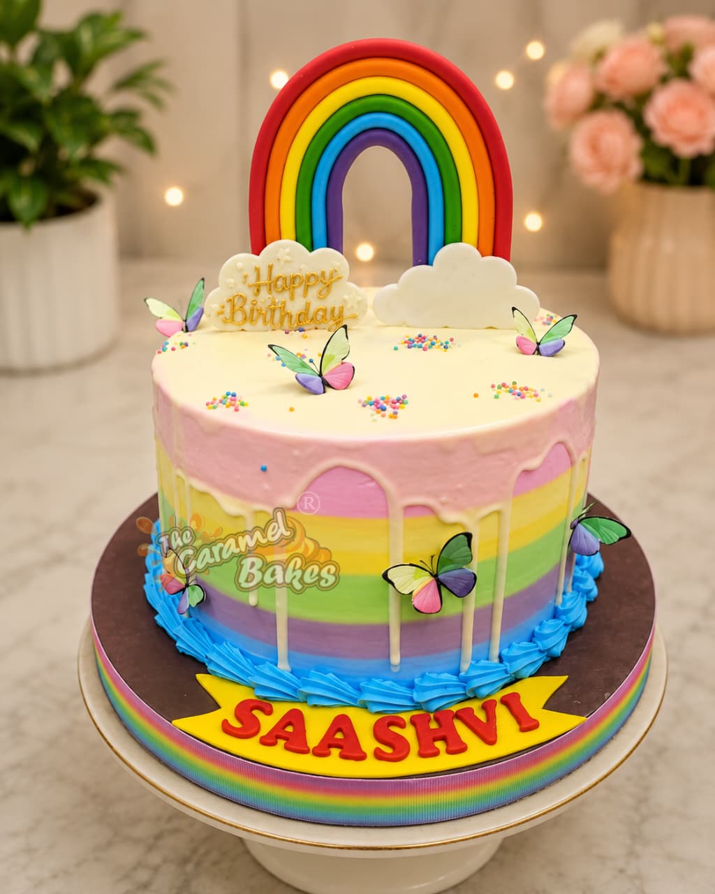 Cloudy Rainbow cake14