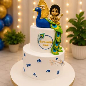 2Tier Little murugan theme cake6