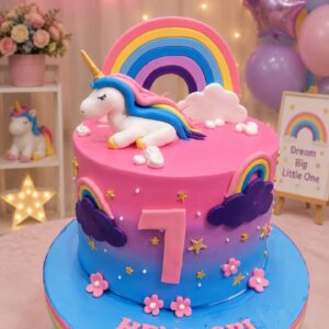Unicorn theme cake9