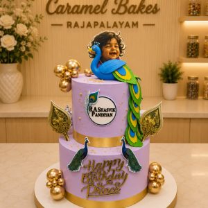 2Tier Little murugan theme cake7