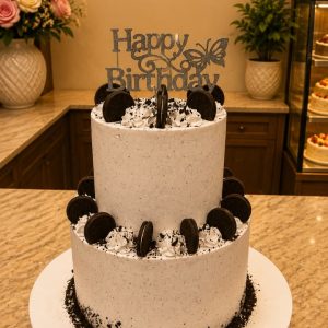 2 Tier Oreo cake1