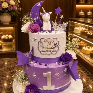 2Tier Unicorn theme cake8