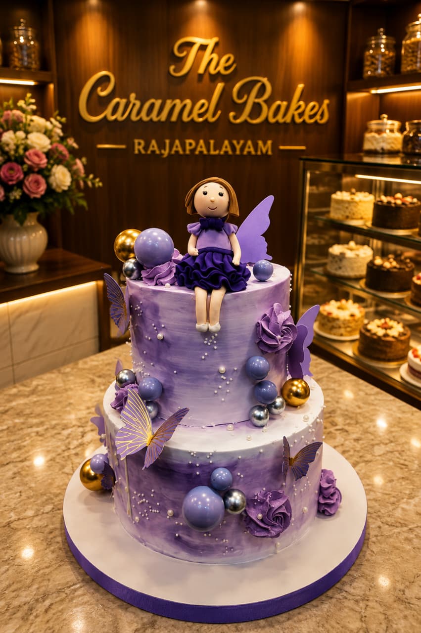 2Tier Girl Baby Cake12