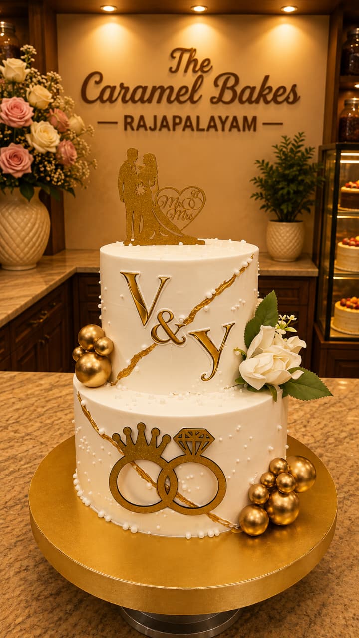 2Tier wedding cake15