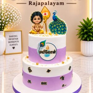 2Tier Murugan theme cake9
