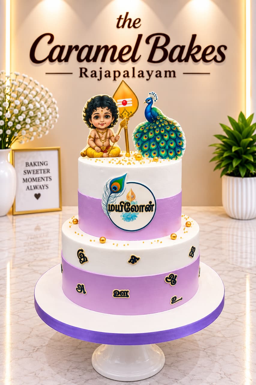 2Tier Murugan theme cake9
