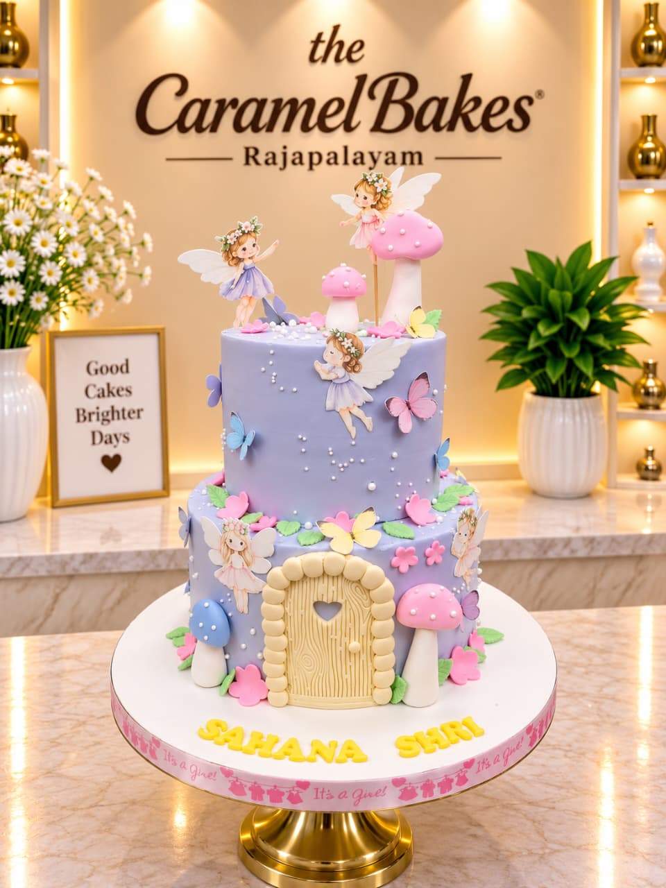 2Tier angel princess theme cake5