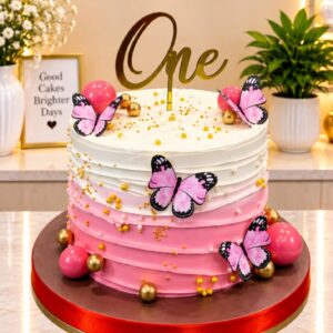 First Birthday butterfly Cake1