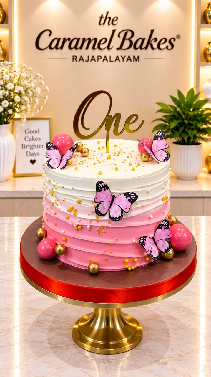 First Birthday butterfly Cake1