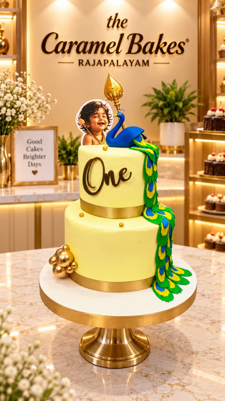 2Tier Murugan theme cake10