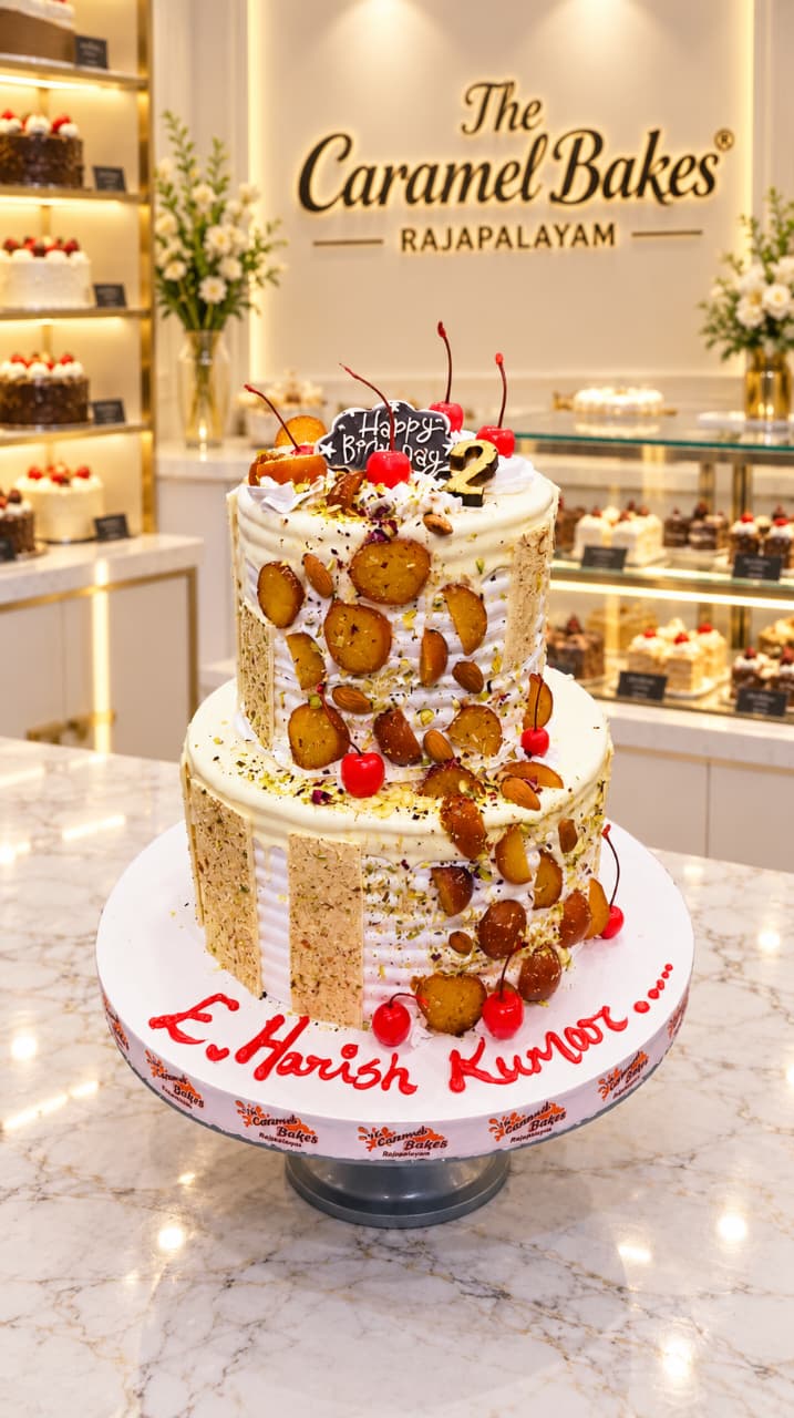 2Tier Gulabjamun cake1