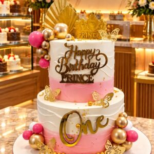 2Tier Teddy Crown Cake20
